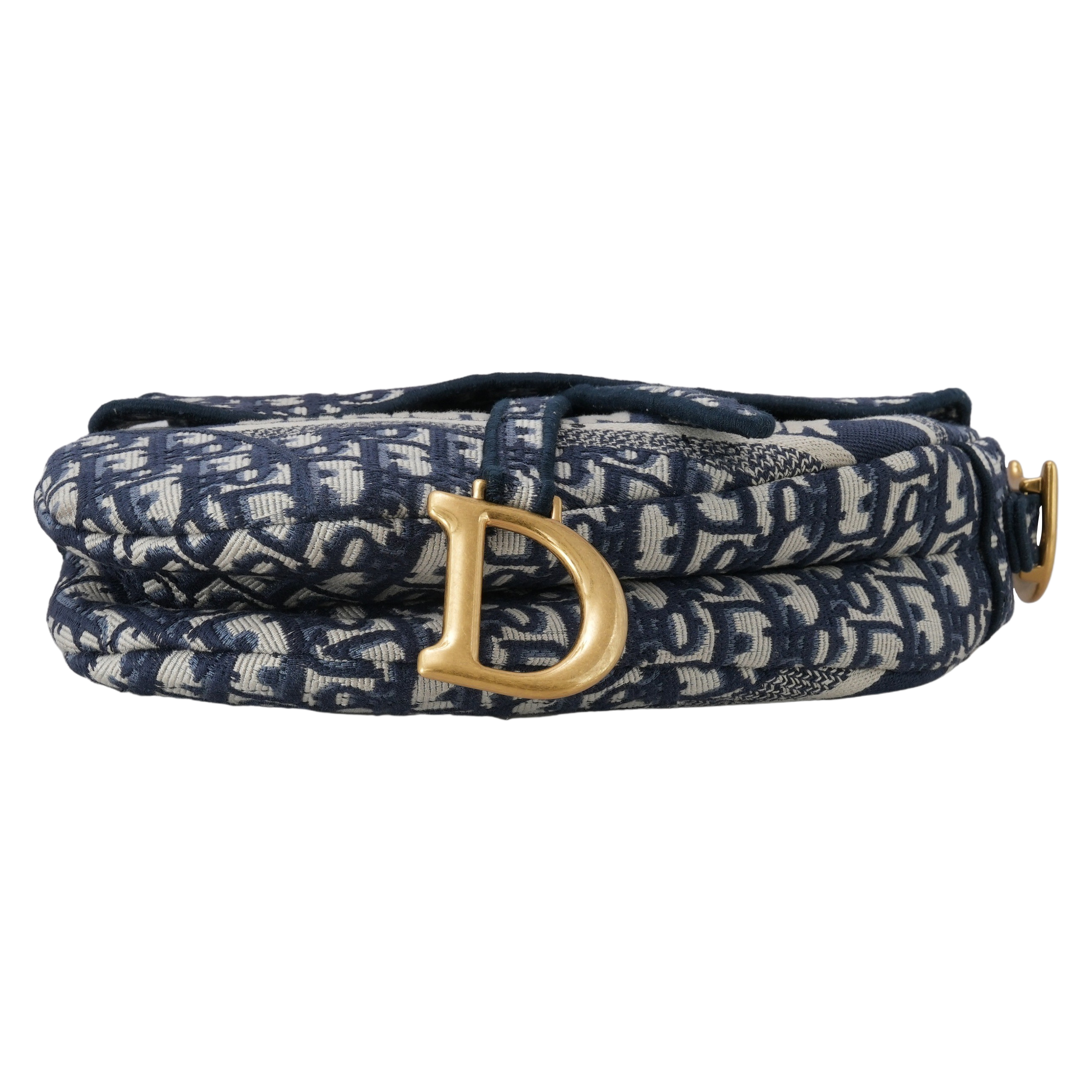 CHRISTIAN DIOR(USED)크리스찬디올 오블리크 새들백 미듐